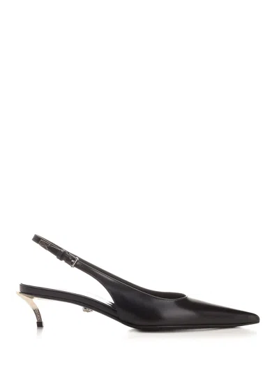 VERSACE VERSACE PIN-POINT SLINGBACK PUMPS