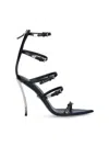 Versace Pin-points Sandals In Black
