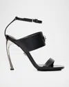 Versace Pincer La Medusa Leather Sandals In Black