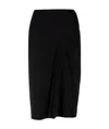 Versace Chic Midi Skirt With Side Zip Closure In Blue