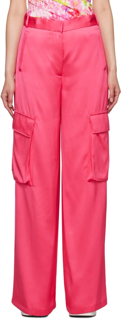 VERSACE PINK CARGO POCKET TROUSERS