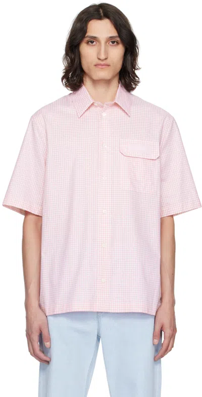 Versace Contrasto Oxford Shirt In 2pq50-pink+white