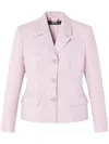 Versace Gingham Virgin-wool Blazer In Rosa