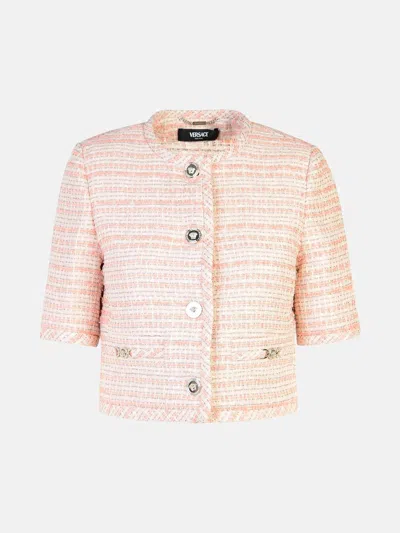Versace Pink Cotton Blend Jacket