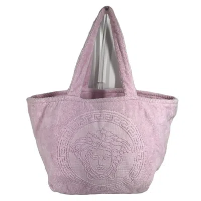 Pre-owned Versace Pink Cotton Boston Bag Shoulder Bag Tote Bag ()
