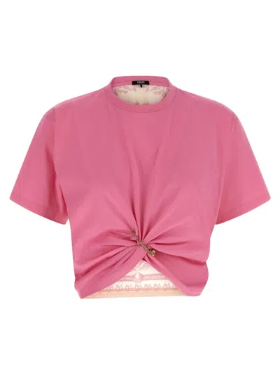 VERSACE PINK CROPPED T-SHIRT