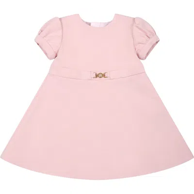 Versace Pink Dress For Baby Girl With Medusa