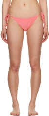 Versace X Dua Lipa Allover Towel Bikini Bottoms In 1po20 Flamingo