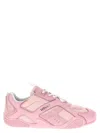 Versace 'galactic Mesh Padded Collar Sneakers' In Pink