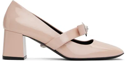Versace Pink Gianni Ribbon Block 55 Mm Heels
