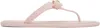 Versace Pink Gianni Ribbon Flip-flops In Dusty Rose/oro