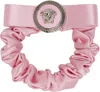 Versace Pink Gianni Ribbon Scrunchie In Pink