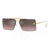 Versace Womens Gold Ve2245 Rectangular-frame Metal Sunglasses In Brown