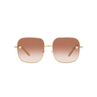 Versace Pink Gradient Square Ladies Sunglasses Ve2246d 100213 59 In Gold