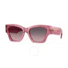 Versace Pink Gradient Square Ladies Sunglasses Ve4492u 551646 53