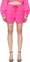 Versace Elasticated Drawstring Waistband Shorts In Pink