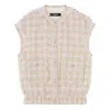 Versace Fancy Metallic Tweed Vest