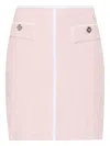 Versace Patterned-jacquard Mini Skirt In Pink