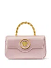 Versace Pink La Medusa Mini Satin Tote Bag In Pink