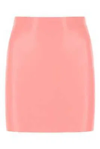 Pre-owned Versace Pink Latex Mini Skirt 38 It