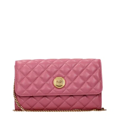 Versace Pink Leather Clutch Women's Bag