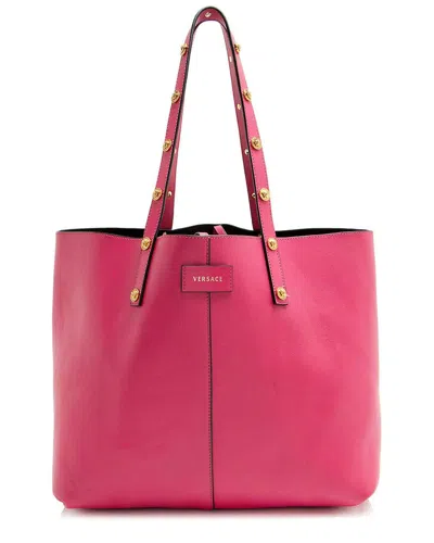 Versace Pink Leather Tribute Shopper Tote (authentic Pre-loved)