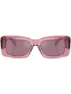 Versace Sonnenbrille Mit Eckiger Form In Pink