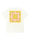 Versace Pink-logo Printed T-shirt In White