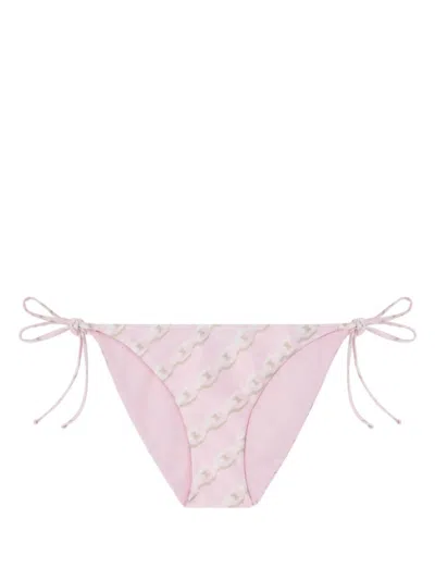 VERSACE VERSACE PINK LOW-RISE BIKINI BOTTOM