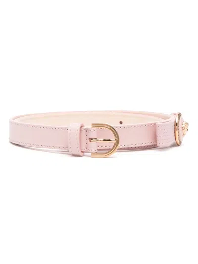 Versace Pink Medusa Leather Belt