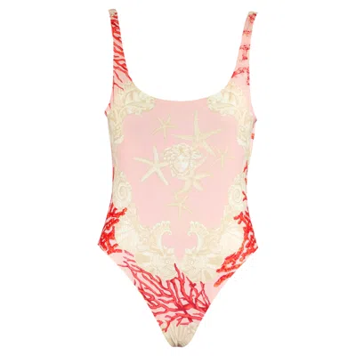 Pre-owned Versace Pink Medusa Swimwear