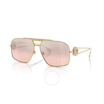 Versace Geometric Frame Sunglasses In Pink