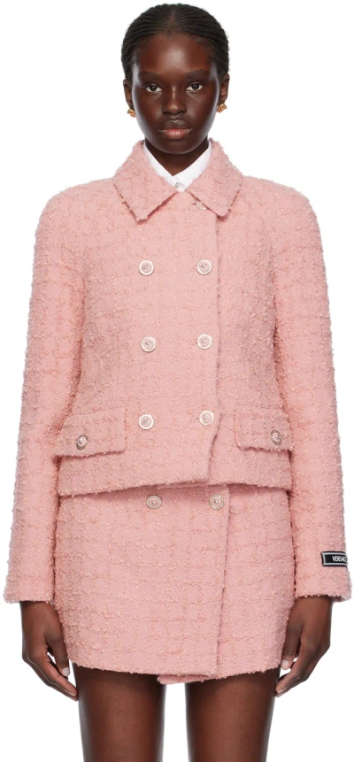 Versace Pink Raglan Blazer In 1pr20-pale Pink