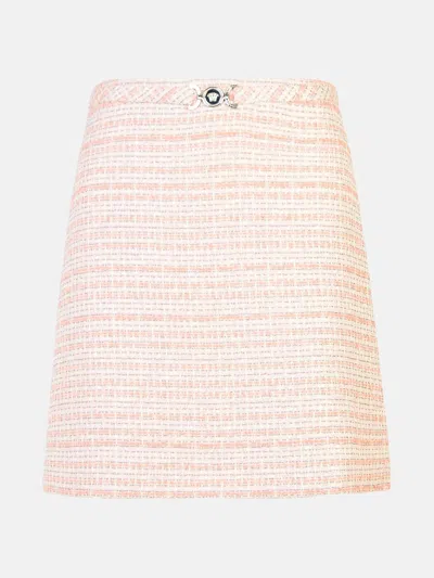Versace Pink Ribbed Blend Skirt