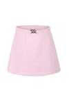 Versace Pink Shorts For Girl With Floral Swirl In Pink