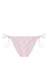 Versace Pink Silk Bikini Briefs With Graphic Print In Pink