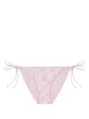 Versace Pink Silk Bikini Briefs With Graphic Print In Pink