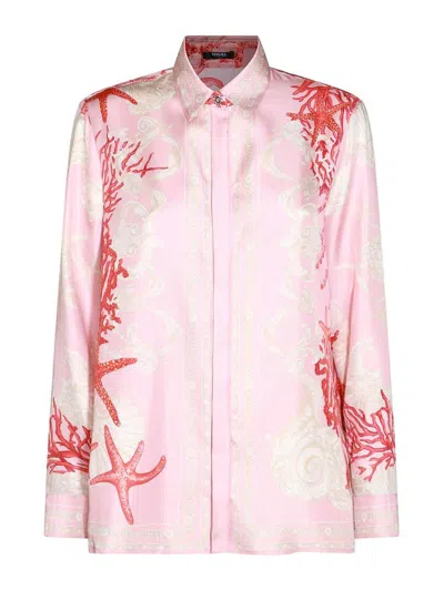 Versace Camisa - Color Carne Y Neutral In Dusty Rose/coral
