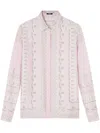 Versace Pink Silk Shirt With Graphic Print By