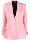 Versace Informal Tailored Wool Blazer Jacket In Light Pink