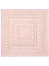 Versace Large Silk Chain Pattern Square Scarf In Pink