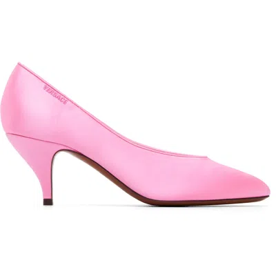Versace Pink Tina Satin 65mm Heels In 1py60 Pink