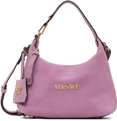 Versace Pink  Tag Suede Bag