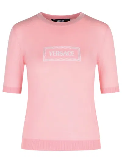 Versace Pink Virgin Wool Sweater Women