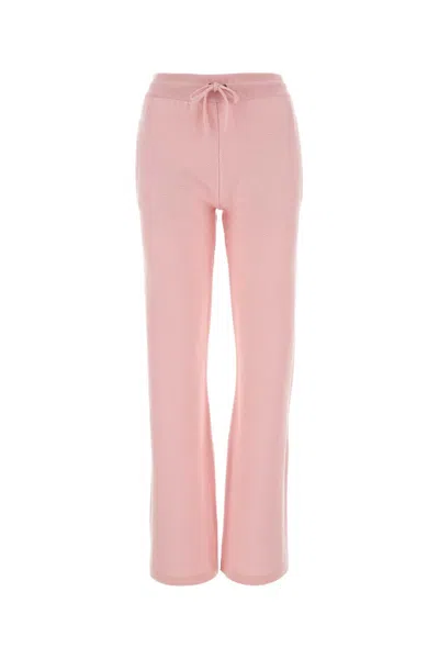VERSACE VERSACE PINK WOOL BLEND FLARED LEG PANT