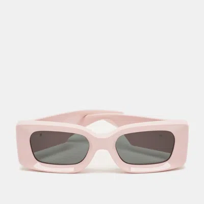 Pre-owned Versace Pink/black Mod 4474 U Medusa Rectangle Sunglasses