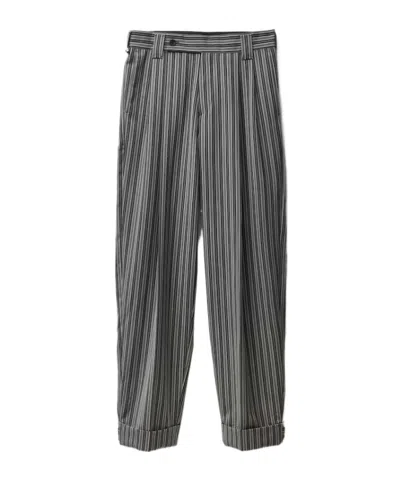 VERSACE VERSACE PINSTRIPED WIDE-LEG PANTS