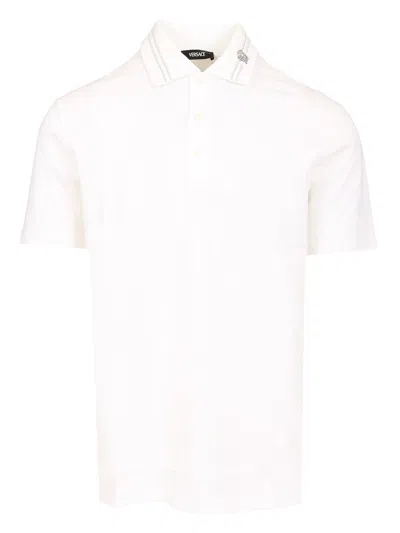 Versace Piquet Polo Polo Shirt White