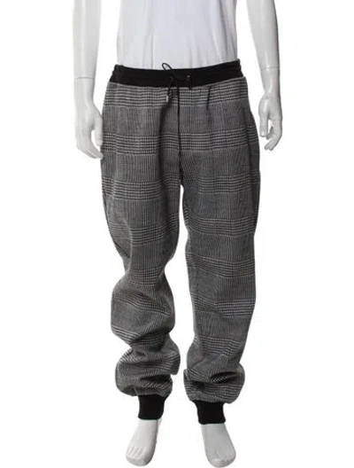 Pre-owned Versace Plaid Print Joggers In Multicolor