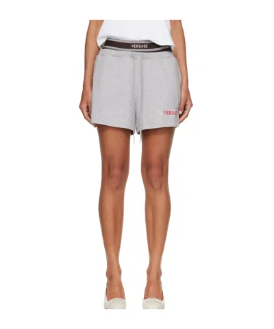 Versace Plain Knit Shorts In Multi